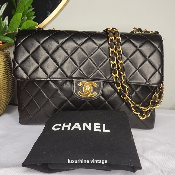 CLASSIC CHANEL JUMBO FLAP 30 24k PLATED GHW - Picture 2 of 16